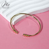 Open Bracelet 925 Sterling Silver with Moissanite Round Cut VVS1 Stones Sparkling Jewelry Gift for Women’s Special Occasions