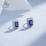 Customized Earrings Emerald Princess Ruby Sapphire Colombia Padparadscha S925 Styles Ear Studs for Thanksgiving Christmas Gift