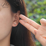 Cultivated Diamond Stud Earrings Round D Color VVS1 925 Sterling Silver Hypoallergenic Non Tarnish Minimal Commute Earring