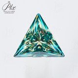 100% Real Moissanite Stone Triangle Cut Multicolor VVS1 Loose Beads With Certificate For Women Jewelry Making Charms Wholesale