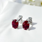 2-8CT Oval Moissanite Earrings for Women Solid 925 Sterling Silver Lab grown Gemstone Screw Back Design Hypoallergenic