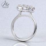 Radiant Cut Ring with 5CT D Color Moissanite Diamond 10k 14k 18K Gold Plated 925 Silver for Women Man Engagement Wedding Jewely