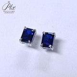 3-6.5CT Custom Earrings Lab Grown Gemstone Emerald/Ruby 925 Silver Gift Hypoallergenic Fade Resistant Factory Direct Sale
