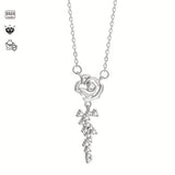 Moissanite Necklace 925 Sterling Silver with VVS1 Clarity Available in Various Styles Elegant Sparkling Jewelry for Women