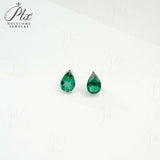 Lab Grown Gemstone Earrings 3.7-5CT Ruby Sapphire Colombia Padparadscha 925 Silver Three Claw Design Pear Earring Hypoallergenic