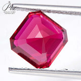 Multi-Size Asscher-Cut Lab-Grown Rubies Exquisite Jewelry DIY Raw Materials First Choice For Gifts