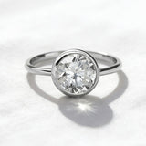 3ct Moissanite Round Stone Ring D White S925 White Gold Yellow Gold Rose Gold Classic Luxury Women Jewelry Daily Fashion