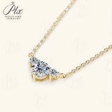 Moissanite Necklace 925 Silver with VVS1 Clarity Multiple Styles Available High-Quality Sparkling Jewelry for Women’s Events