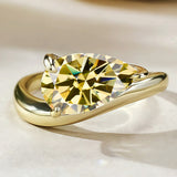 S925 Ring With 3CT Pear Shaped Moissanite D Color/Ruby/Sapphire/Colombian Emerald /Zambian Emerald VVS1 Clarity Customized For Banquet & Festival Gifts