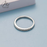 Round Moissanite Stackable Band Ring Women Only Gifts For Festivals And Anniversaries