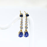 Custom Earrings Lab Grown Gemstones Pear Shape 925 Silver Anniversary Birthday Gift Hypoallergenic No Fade Factory Outlet Charm