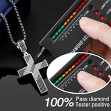 Dazzling Moissanite Hip-hop Cross Necklace - Hypoallergenic Choice for Easter Gifting to Family For Both Men and Women