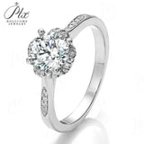 Round Shape Moissanite Petal Half-Eternity Ring Women Only Gifts For Festivals And Anniversaries