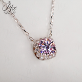 Holycome Pendant 925 Silver 38cm-42cm  Moissanite VVS1 Engagement Pendant Necklace for Women Anniversary Gift