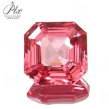 0.9-6.5ct Asscher Shape Lab-Grown Padparadscha Loose Stones - Excellent DIY Jewelry Raw Materials