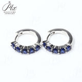 1CT Customize Earrings Moissanite Lab Grown Emerald/Ruby/Sapphire 925 Silver Hypoallergenic Factory Direct Sales for Women Gift