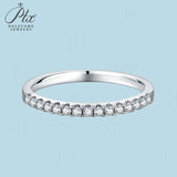 Round Moissanite Stackable Band Ring Women Only Gifts For Festivals And Anniversaries