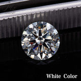 Lab Grown Moissanite Diamond Primary Color VVS1 Clarity Round Shape Brilliant Cut Beads Advanced Jewelry Making Materials