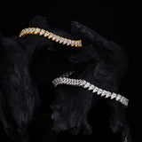 Teardrop Shaped Bracelet with Exquisite Zircon Accents Women's Style 925 Silver Fashionable and Popular Holiday Gift