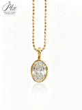 18K Gold Lab Grown Diamond Necklace Oval Princess Pear Marquise Radiant Heart Shape 2ct D Color Pendant Hypoallergenic Direct from Factory Daily & Office Wear Perfect Gift