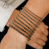 Black Moissanite Bracelet Minimalist and Elegant Suitable for Both Men and Women an Excellent Holiday Gift