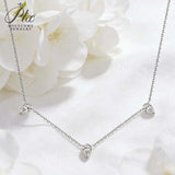 Tri-Pear Necklace with 3CT D Color Pear-shaped Moissanite S925 Plated White Yellow Rose Gold Chain Engagement Chrisrmas Daily