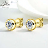 1CT Round Moissanite Diamond Stud Earrings for Women S925 Sterling Silver Earring Wedding Party Fine Jewelry