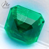 Loose Multi-Size Asscher-Cut Colombian Lab-Grown Emeralds Which Can Be Used As Raw Materials For Making Exquisite Jewelry And Given To Lovers