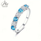 S925 Silver Gemstone Ring with Brilliant Cut Moissanite Stones More Choices Of Color Elegant & Stylish Jewelry for Women