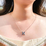 925 Sterling Silver D Color VVS1 Moissanite Four-leaf clover Necklace Daily Wear Gift-Giving