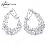 3x5mm Moissanite Lab Grown Diamond Pear Cut 925 Sterling Silver Earrings D Color VVS1 Clarity  Perfect for Daily Wear