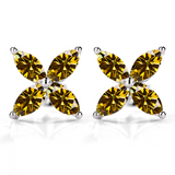 925 Sterling Silver with Hearts and Arrows Cut D Color VVS1  Moissanite Marquise Earrings  GRA Certificate Daily Wear