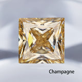 Moissanite Stone Moissanite Stone 0.35ct-5ct Colorful VVS1 Princess Shape Excellent Beads For Women's Jewelery Diamond Ring