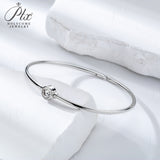 Round Closed Bracelets Set with Moissanite These Bracelets Are Exclusively for Women and Make An Ideal Engagement Gift
