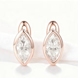 1CT Marquise Earrings D Color Moissanite/Ruby/Colombian 10k 14k S925 Plated Gold Ear Stud for Woman Engagement Christmas Party