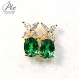 Moissanite Earrings Emerald/Ruby/Sapphire Styles 925 Silver Gift-Ready Hypoallergenic Fade-Resistant Factory-Direct Women Only