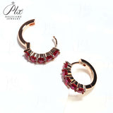 1CT Customize Earrings Moissanite Lab Grown Emerald/Ruby/Sapphire 925 Silver Hypoallergenic Factory Direct Sales for Women Gift