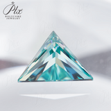 100% Real Moissanite Stone Triangle Cut Multicolor VVS1 Loose Beads With Certificate For Women Jewelry Making Charms Wholesale