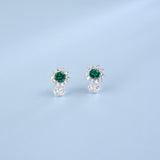 0.8-1.5CT Lab Grown Gemstone Stud Earrings 925 Sterling Silver Material Screw Back Design Suitable for Halloween/Christmas Gifts