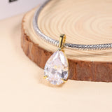 8-16 CT Custom Necklace Pear Cut Moissanite White 925 Sterling Silver Jewelry High-Quality Premium Christmas Gift Hypoallergenic