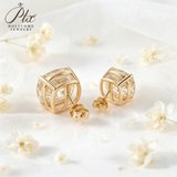 Lab Grown Diamond Earrings Set 18K Solid Gold Fine Jewelry Cushion Cut 1CT 2CT 4CT D VVS Lab Created Diamond Earrings Factory Direct Sale Daily Wear Fashion Jewelry Ideal Gift for Women