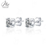 U Shape Inset Moissanite Stud Earrings Women Only Gifts For Festivals And Anniversaries