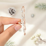 Moissanite Curve Wave Bracelet Adjustable Chain Chic Women’s Jewelry Subtle Sparkle Minimal Design Everyday Wear