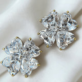 2.4ct Heart Cut Moissanite Earrings White Gold Yellow Gold Romantic Fine Jewelry Gift for Her Valentine Wedding Anniversary