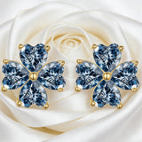 2.4ct Heart Cut Moissanite Earrings White Gold Yellow Gold Romantic Fine Jewelry Gift for Her Valentine Wedding Anniversary