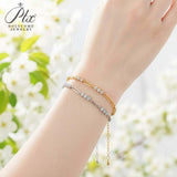 Moissanite Bracelet 3.0mm Round Cut D Color 925 Sterling Silver Birthday Anniversary Gift Charms Pass Diamond Tester 16+3cm