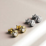 1CT Round Moissanite Diamond Stud Earrings for Women S925 Sterling Silver Earring Wedding Party Fine Jewelry