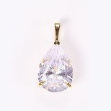 8-16 CT Custom Necklace Pear Cut Moissanite White 925 Sterling Silver Jewelry High-Quality Premium Christmas Gift Hypoallergenic