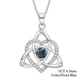 Heart-shaped Clover Necklace 925 Sterling Silver with Moissanite Round Cut VVS1 Jewelry Gift for Women’s Special Occasions