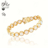 Opal Bracelet 925 Sterling Silver 2/3/4/5mm White/Blue Color Simple Classic Women Chain Jewelry Advanced Jewelry Charms Elegant